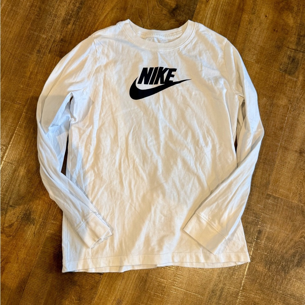 Nike Youth Long Sleeve White Tee
